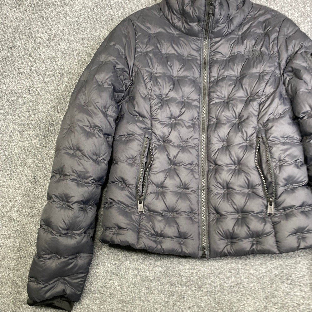 The North Face Womens Black Cross Quilted Down Puffer Jacket Small FA19 Zip Up - Picture 2 of 12